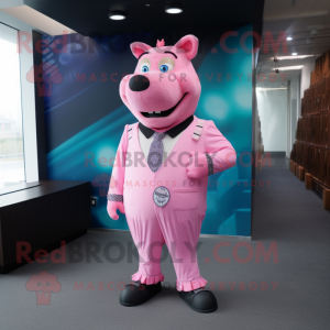 Pink Sow maskot kostym...