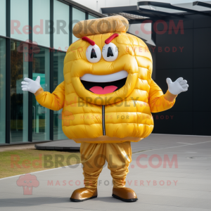 Goud Hamburger mascotte...