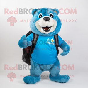 Cyan Marmot mascotte...