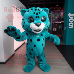 Postava maskota Teal Jaguar...