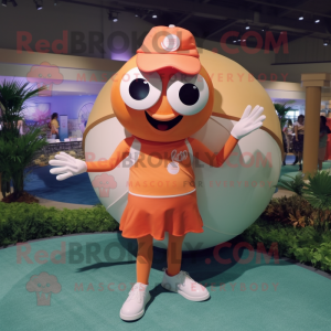 Peach Golf Ball maskot...