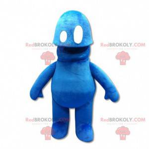 Mascotte de bonhomme bleu. Mascotte de monstre bleu -