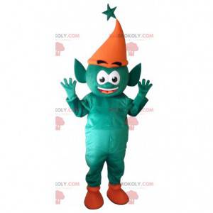 Reusachtige elf groene elf mascotte. Fairy mascotte -
