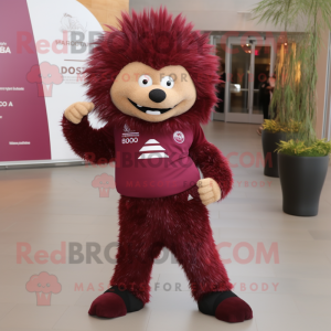 Maroon Porcupine maskot...