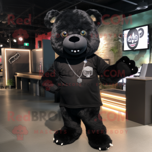 Black Teddy Bear maskot...