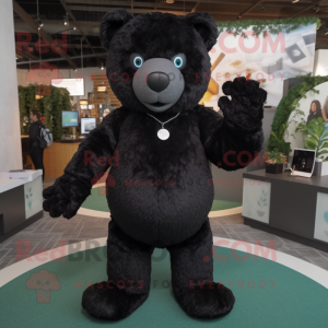 Black Teddy Bear maskot...