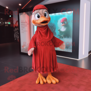 Red Gosling maskot kostume...