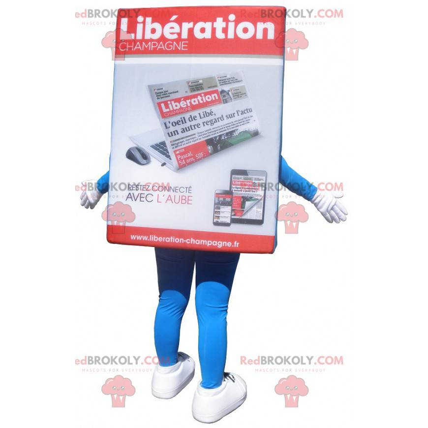 Tijdschrift krant mascotte. Champagne bevrijding mascotte -