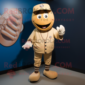 Tan Baseball Glove mascotte...