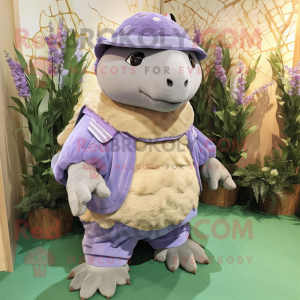 Lavendel Glyptodon mascotte...