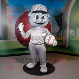Sølv baseballball maskot...
