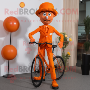 Oranje eenwieler mascotte...