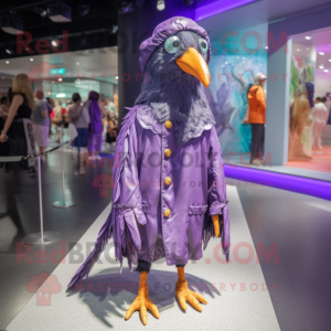 Purple Crow maskot kostym...