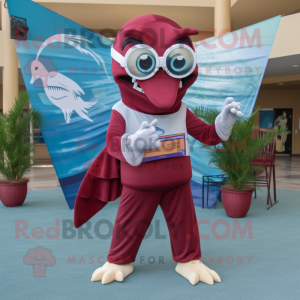 Maroon Sverdfisk maskot...