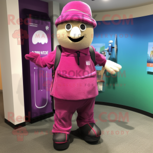 Magenta golftas mascotte...