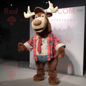 Rust Moose maskot kostym...