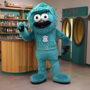 Teal Green Beer mascotte...