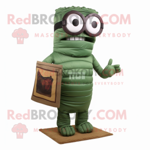 Forest Green Mummy mascotte...