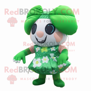 nan Four Leaf Clover mascot costume character dressed with a Bikini and Coin purses