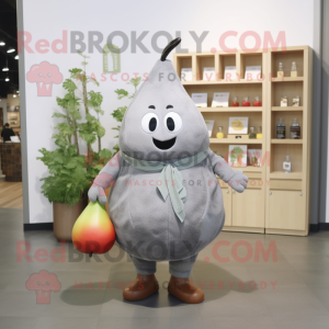 Gray Pear mascotte kostuum...