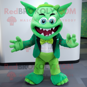 Green Devil maskot kostym...