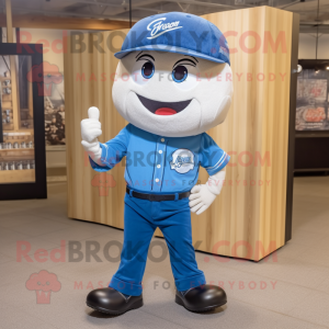 Blue Baseball Glove maskot...