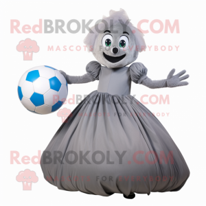Gray Soccer Ball mascotte...