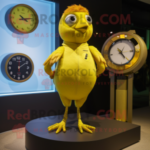 Gold Canary maskot kostym...