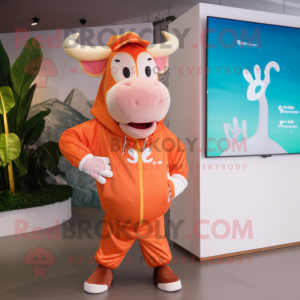 Peach Zebu mascotte kostuum...