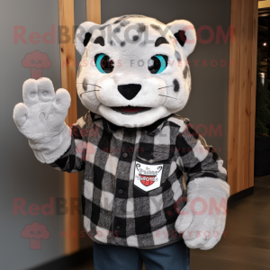 Grå Jaguar maskot kostume...