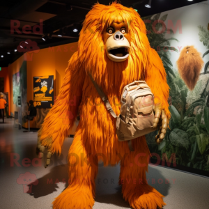 Orange Sasquatch mascotte...