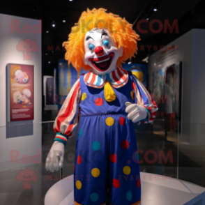nan Clown mascot costume character dressed with a Polo Tee and Hairpins