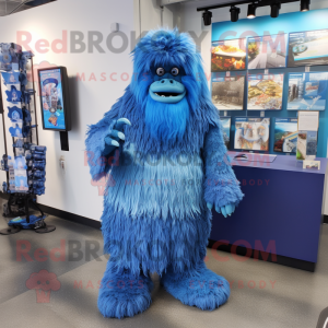 Blue Sasquatch mascotte...