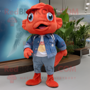 Red Goldfish mascotte...