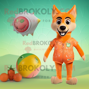 Peach Dingo maskot kostym...