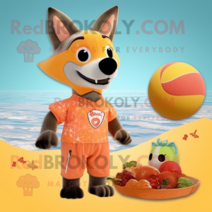 Peach Dingo maskot kostym...