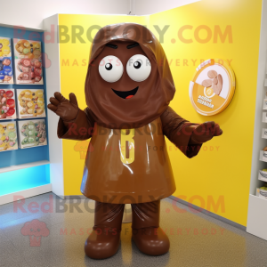 Brun Candy Box maskot drakt...