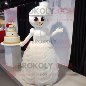 White Wedding Cake maskot...