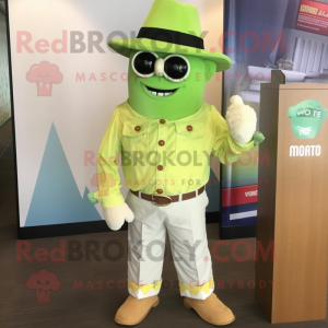 Limegrøn popmajs maskot...