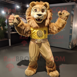 Gold Tamer Lion maskot...