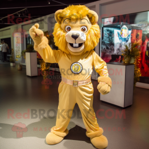 Gold Tamer Lion maskot...