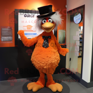 Oranje Emu mascotte kostuum...