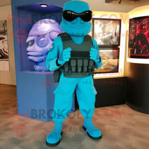 Cyan Marine Recon maskot...