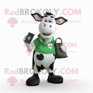 Green Holstein Cow mascotte...