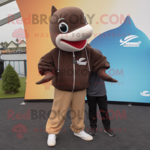 Brown Killer Whale mascotte...