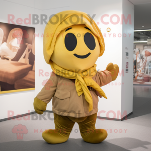 Gold Plum maskot kostume...