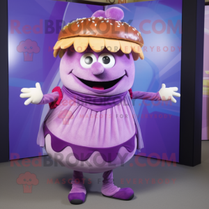 Purple Burgers maskot drakt...