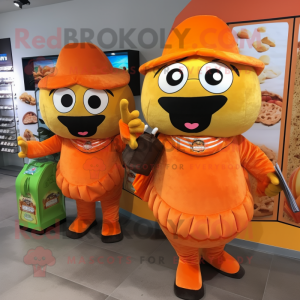 Orange Tacos maskot drakt...