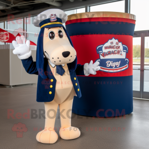 Navy Hot Dog mascotte...