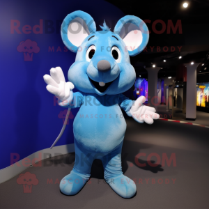 Postava maskota modré myši...